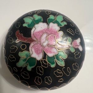 black Cloisonné pendant for jewelry making